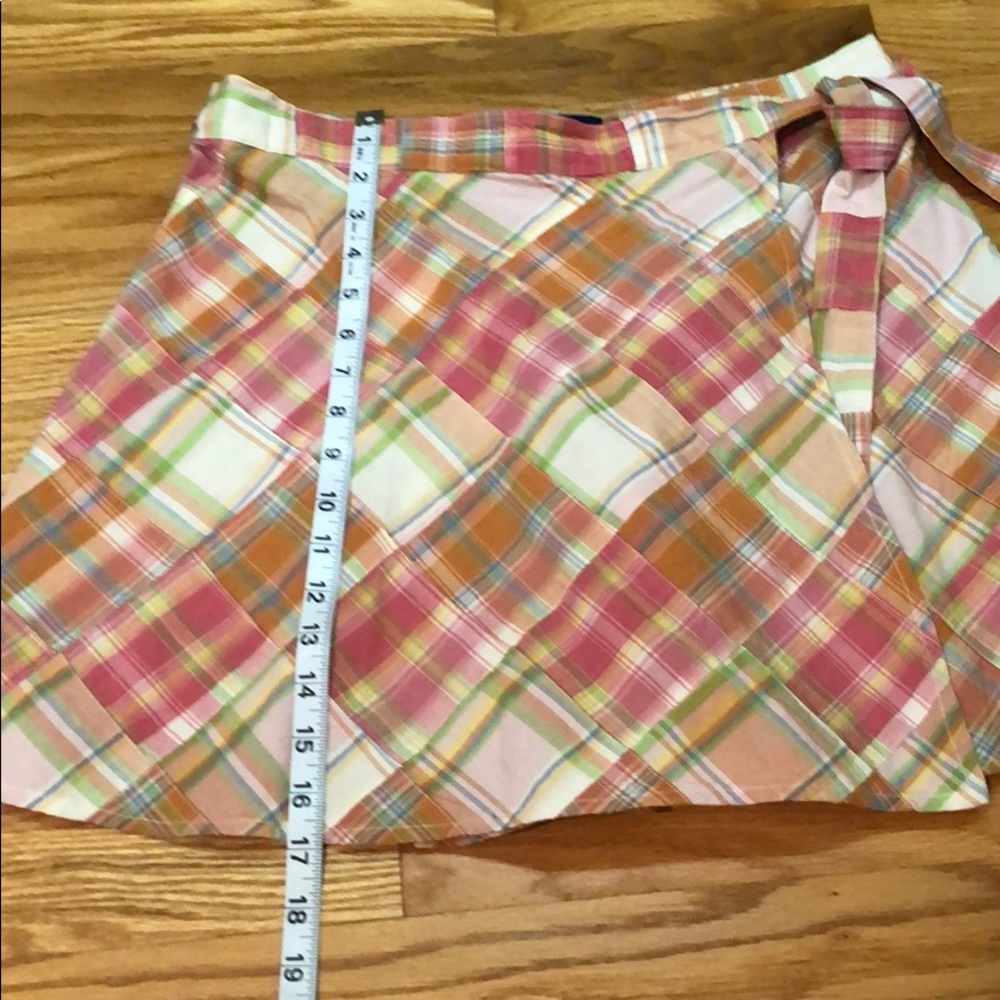 Cape Madras Wrap Skirt Size Small Orange Pink - Picture 4 of 11
